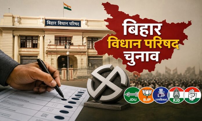 बिहार विधान परिषद चुनाव को लेकर राजनीतिक दलों की बैठक का प्रतीकात्मक दृश्य