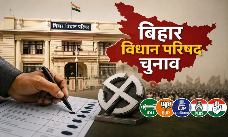 बिहार विधान परिषद चुनाव को लेकर राजनीतिक दलों की बैठक का प्रतीकात्मक दृश्य