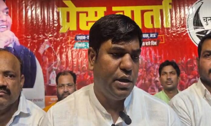 भदोही में निषाद समाज के आरक्षण पर बोलते मुकेश सहनी