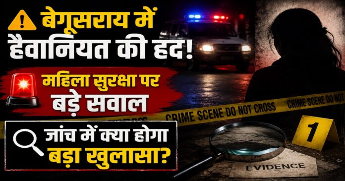 बेगूसराय सामूहिक दुष्कर्म मामले की जांच करती पुलिस