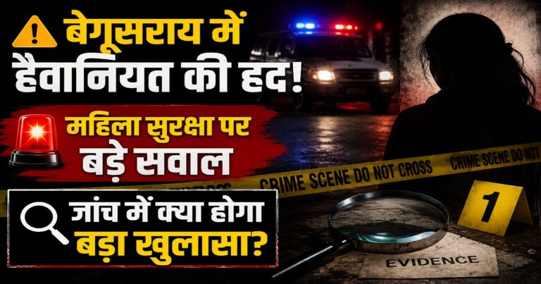 बेगूसराय सामूहिक दुष्कर्म मामले की जांच करती पुलिस