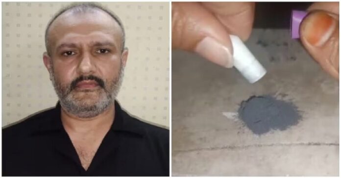 मुंबई पुलिस की गिरफ्त में जहरीले कैप्सूल मामले का आरोपी फैयाज प्रेमजी।