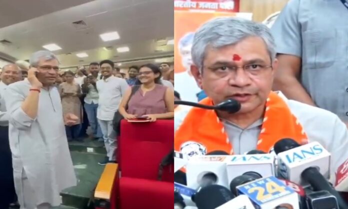 नई आईआरसीटीसी वेबसाइट लॉन्च को लेकर जानकारी देते रेल मंत्री अश्विनी वैष्णव