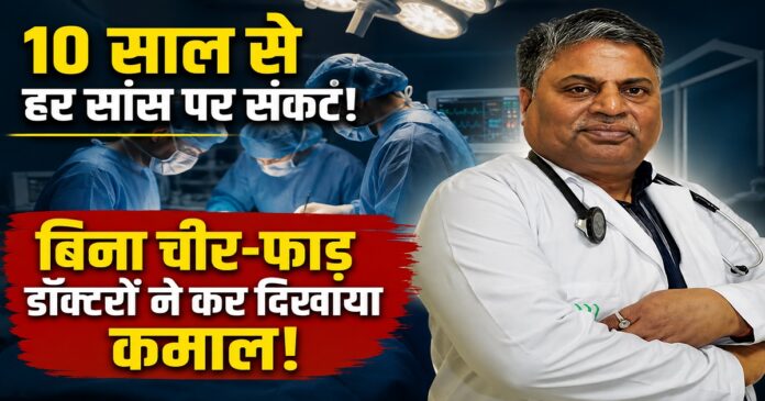 पटना में बिना चीर-फाड़ हार्ट वाल्व बदलने के बाद मरीज की जांच करते डॉक्टर