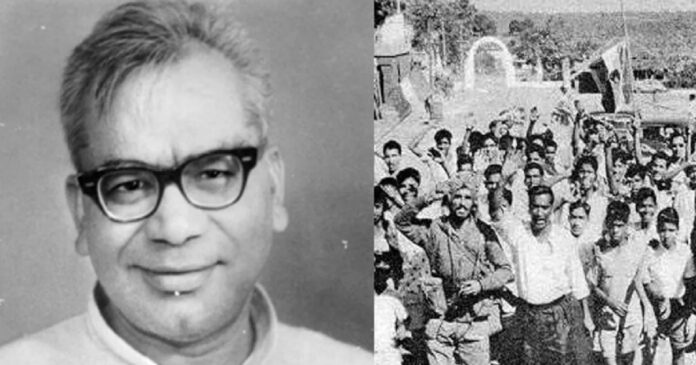 गोवा क्रांति दिवस पर मुरगांव में जनसभा को संबोधित करते डॉ राम मनोहर लोहिया