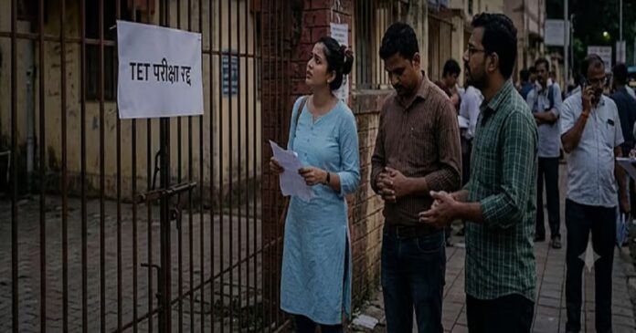 महाराष्ट्र टीईटी परीक्षा पेपर लीक के बाद परीक्षा स्थगित होने की प्रतीकात्मक तस्वीर।