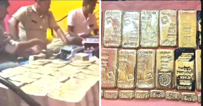 बीरभूम में मीनार मंडल के घर छापेमारी के दौरान बरामद नकदी और सोना