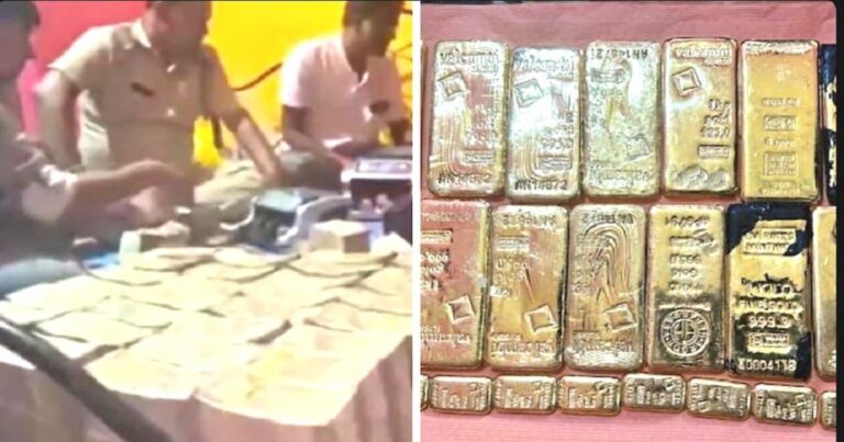 बीरभूम में मीनार मंडल के घर छापेमारी के दौरान बरामद नकदी और सोना