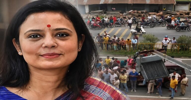 महुआ मोइत्रा ने नदिया में पार्टी कार्यालय पर अंडे और बैंगन फेंके जाने का आरोप लगाया।