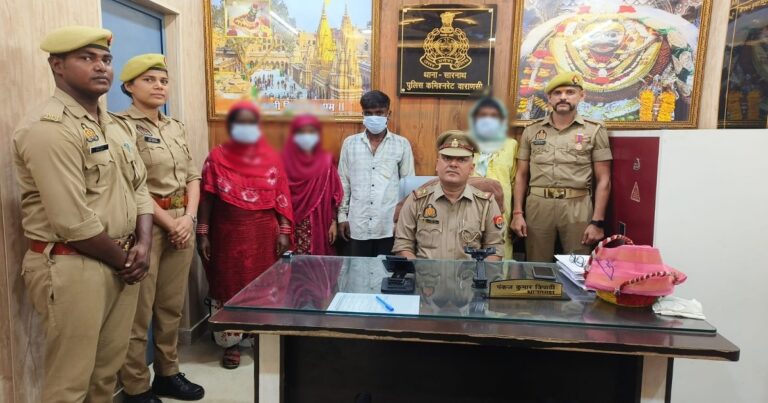 वाराणसी के सारनाथ में नाबालिग दुष्कर्म मामले में गिरफ्तार आरोपी।