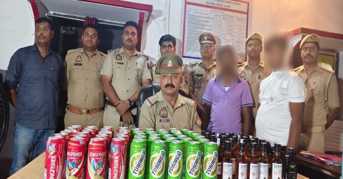 सिगरा थाना पुलिस द्वारा अवैध शराब बेचने के आरोप में गिरफ्तार आरोपी