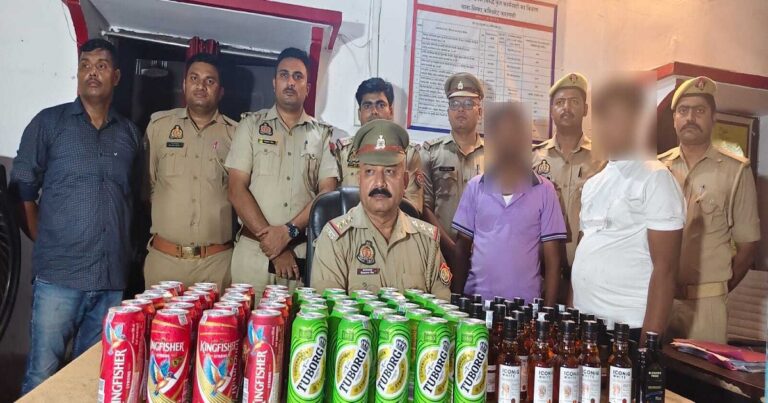 सिगरा थाना पुलिस द्वारा अवैध शराब बेचने के आरोप में गिरफ्तार आरोपी