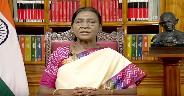 स्वतंत्रता दिवस की पूर्व संध्या पर देश को संबोधित करतीं राष्ट्रपति द्रौपदी मुर्मू